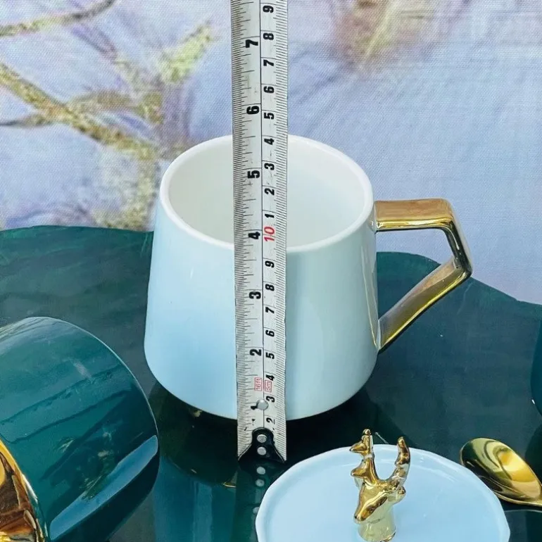 Stag Mug w/Lid & Spoon Grey