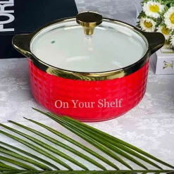 Taureen Pot Textured Large - Red
