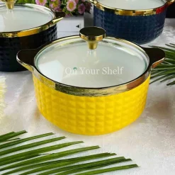 Taureen Pot Textured Large - Yellow