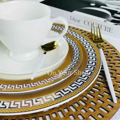 Tea Cup Saucer-Plain White Set of Six