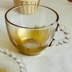 The Golden Halo Set (set of six cups and saucers)