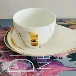 The Golden Mirage TeaCups (Set Of Six TeaCups & Saucers)