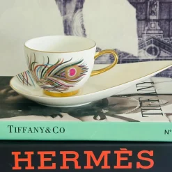The Peacock Love (Set Of Six TeaCups & Saucers)