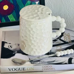 The Pebbled Ones (Single Mug, One Lid, One Spoon)