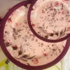 The Pink Blooms (18 piece plate set)