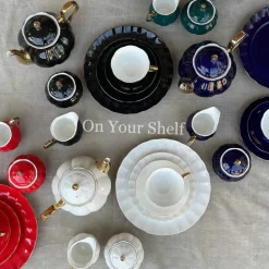 The Plain Deep Green 24 Piece Tea Set