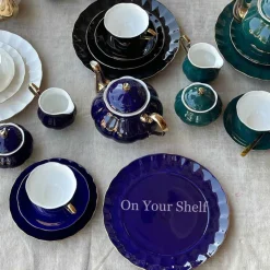 The Plain Deep Green 24 Piece Tea Set