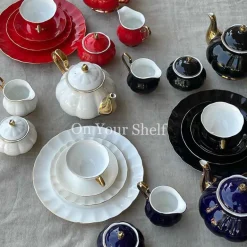 The Plain Deep Green 24 Piece Tea Set