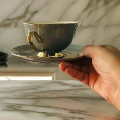 The Velvet Mist Tea Duo (Set Of Six TeaCups & Saucers)