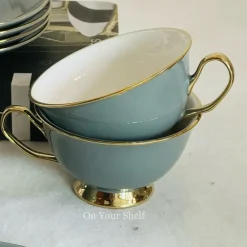 The Velvet Mist Tea Duo (Set Of Six TeaCups & Saucers)