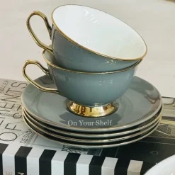 The Velvet Mist Tea Duo (Set Of Six TeaCups & Saucers)