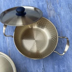 Timeless Elegance: Gold Hammered Heritage Serving Pot