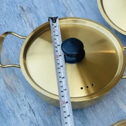 Timeless Elegance: Gold Hammered Heritage Serving Pot