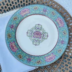 Turquoise Tranquility Versace-Inspired Tea Ensemble (24 piece tea set for six)