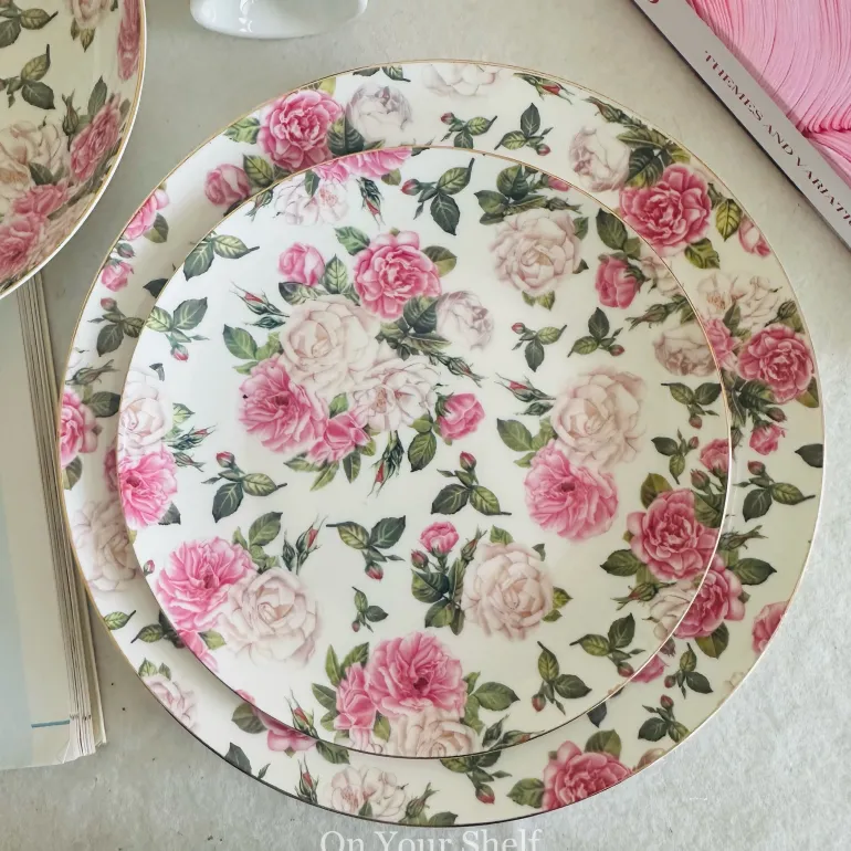 Victorian Rose Charm Plates & Mugs