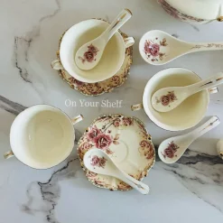 Victorian Rose Splendor Soup Set (23 Pieces)