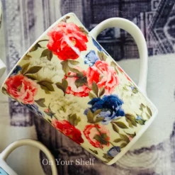 Vintage Rosette Mug Set (Set Of Four)
