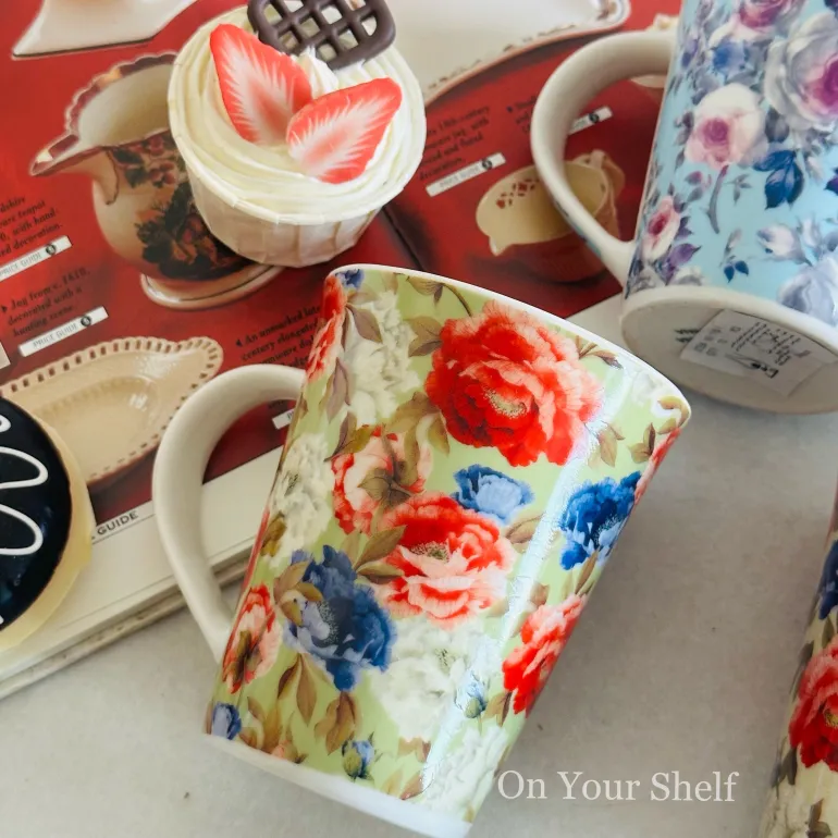Vintage Rosette Mug Set (Set Of Four)