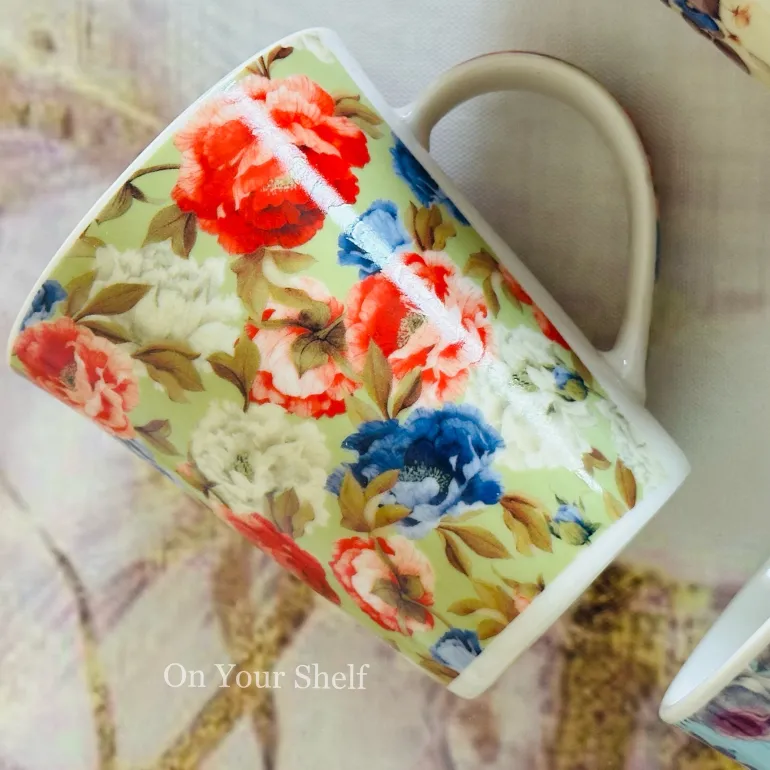 Vintage Rosette Mug Set (Set Of Four)