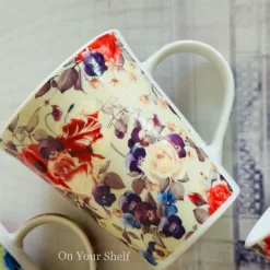 Vintage Rosette Mug Set (Set Of Four)
