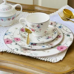 Whispering Gardens: Dreamy Floral Dining Set 61 piece dinner set
