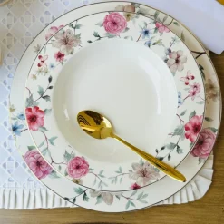 Whispering Gardens: Dreamy Floral Dining Set 61 piece dinner set