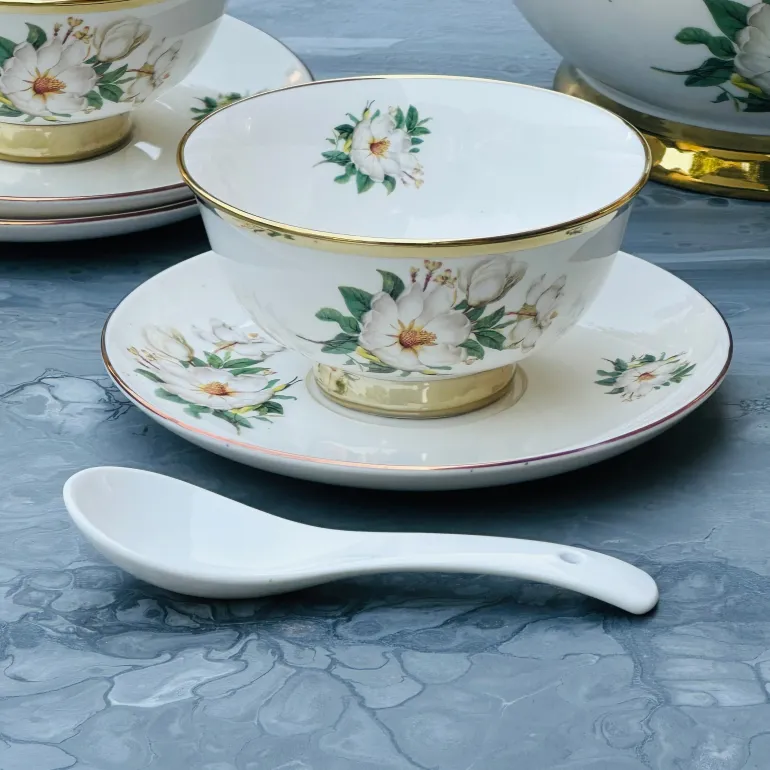 White Lily Soup Set (20 piece soup set)
