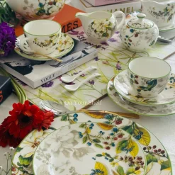 Woodland Meadows Gold Dinner Set (83 Piece Dinner Set)