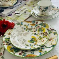 Woodland Meadows Gold Dinner Set (83 Piece Dinner Set)